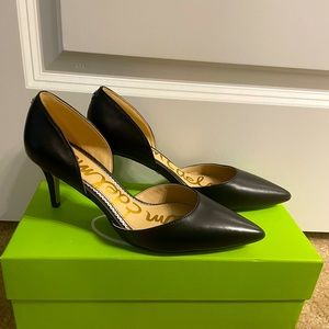 Sam Edelman Jaina, Black Leather Heels. Never worn.
